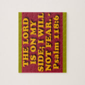 Bijbelversum van Psalm 118:6. Legpuzzel (Verticaal)