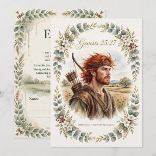 Bijbelvertaling KJV-Esau Bijbel Karakter Studiekaa Notitiekaartje