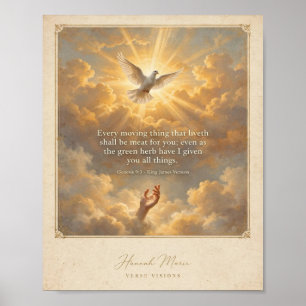 Bijbelvertaling KJV-Genesis 9:3 KJV Poster Gods Vo