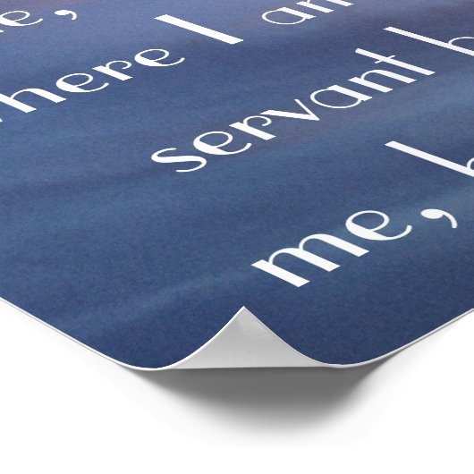 Bijbelververser John 12:25-26 sunset Poster (Hoek)