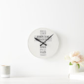 Bijbelverwijzing Kruis Muur Kunst Ronde Klok (Huis)