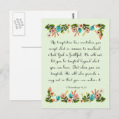 Bijbelverzen 1 Korintiërs 10:13 Briefkaart (Voorkant / Achterkant)