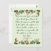 Bijbelverzen 2 Korintiërs 1:3-4 Briefkaart (Voorkant / Achterkant)