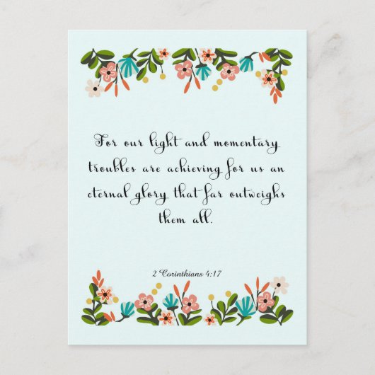 Bijbelverzen 2 Korintiërs 4:17 Briefkaart (Voorkant)