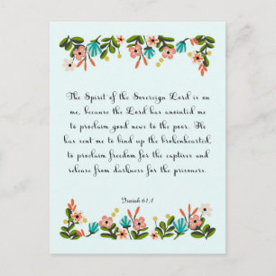 Bijbelverzen aanmoedigen - Jesaja 61:1 Briefkaart