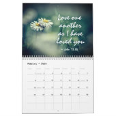 Bijbelverzen & Bloemen die Christelijk aanmoedigen Kalender (Feb 2026)