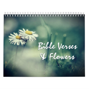 Bijbelverzen & Bloemen die Christelijk aanmoedigen Kalender