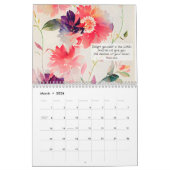Bijbelverzen & Bloemen Waterverven Christelijk Kalender (Mar 2026)