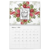 Bijbelverzen & Bloemen Waterverven Christelijk Kalender (Feb 2026)
