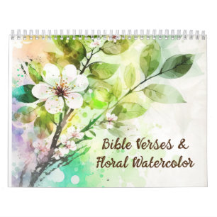 Bijbelverzen & Bloemen Waterverven Christelijk Kalender