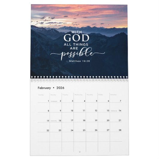 Bijbelverzen en Bergen Christelijk Kalender (Feb 2026)