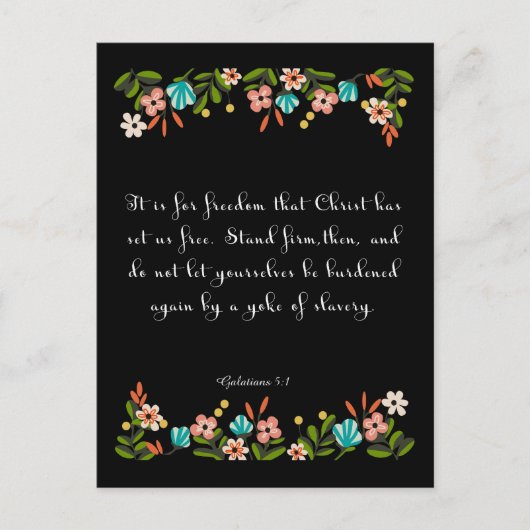 Bijbelverzen - Galaten 5:1 Briefkaart (Voorkant)