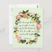 Bijbelverzen Kunst - Habakuk 3:19 Briefkaart (Voorkant / Achterkant)