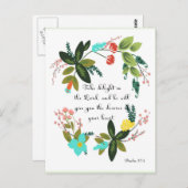 Bijbelverzen Kunst - Psalm 37:4 Briefkaart (Voorkant / Achterkant)