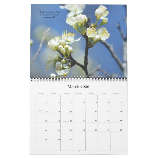 Bijbelverzen met Natuur Fotokalender Kalender (Mar 2026)