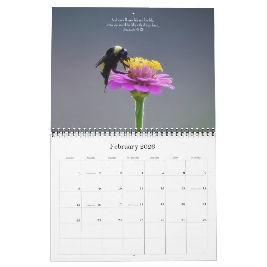 Bijbelverzen met Natuur Fotokalender Kalender (Feb 2026)