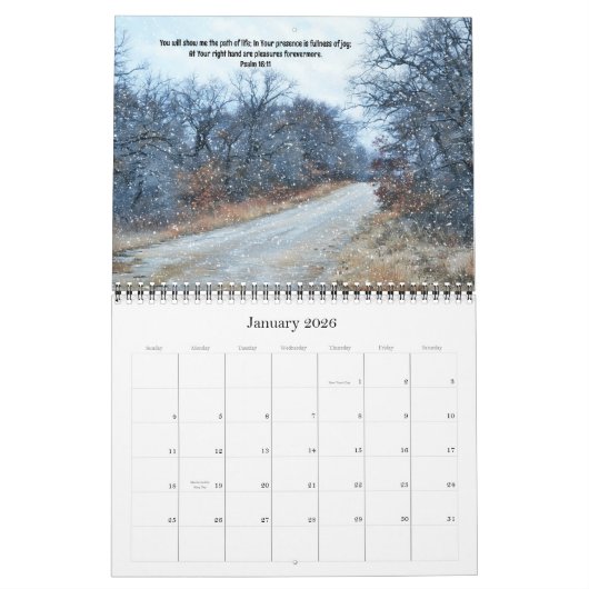 Bijbelverzen met Natuur Kunstkalender Kalender (Jan 2026)