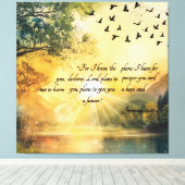 Bijbelverzen opheffen Serene Natuur Scènes Canvas Afdruk (Insitu (Houten vloer))