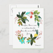 Bijbelverzen - Romeinen 8:1 Briefkaart (Voorkant / Achterkant)