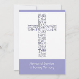 Bijbelverzen uit Johannes 14 Gedenkdienst 6 Kaart