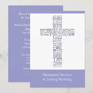 Bijbelverzen uit Johannes 14 Gedenkdienst 6 Kaart