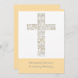 Bijbelverzen uit John 14 Memorial Service 11 Kaart