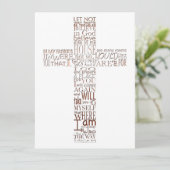 Bijbelverzen van John 14 Copper Memorial Service Kaart (Staand voorkant)