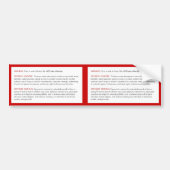 Bijbelwaarschuwingssticker Bumpersticker (Voorkant)