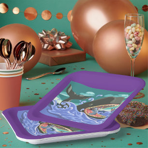 Bijbelwalvis Papieren Bordje