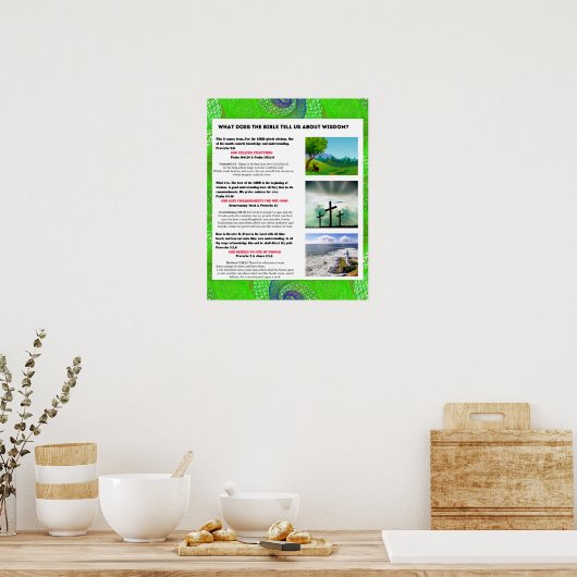 bijbelwijsheid poster (Keuken)