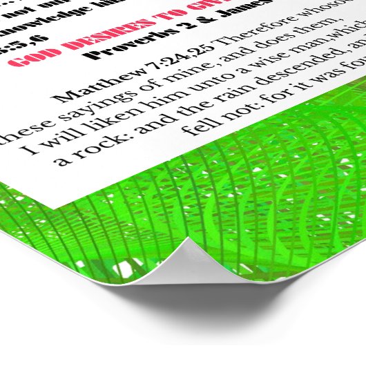 bijbelwijsheid poster (Hoek)