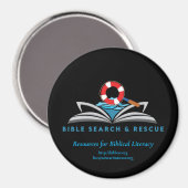 Bijbelzoekfunctie en redding — Circle Magnet (3 in (Voorkant / Achterkant)