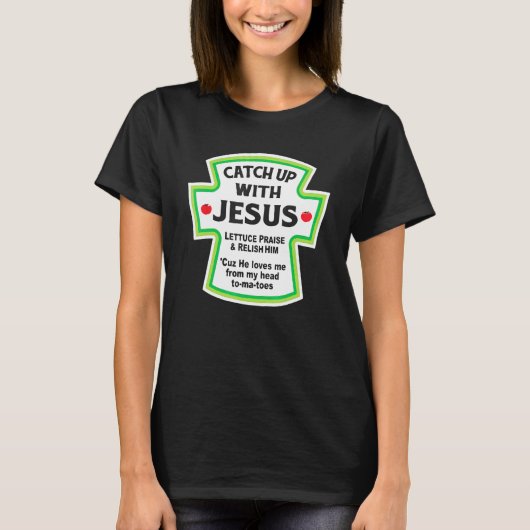 Bijblijven met Jezus Grappig Christelijk T-shirt (Voorkant)