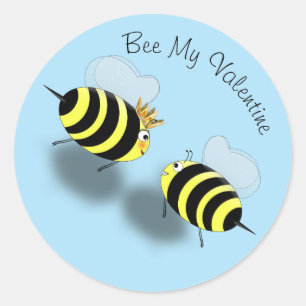 Bije en Koninginbij Koppel Ontmoeting Ronde Sticker
