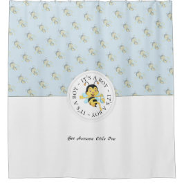 Bije Geweldige babyjongen | Gepersonaliseerd monog Douchegordijn