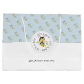 Bije Geweldige babyjongen | Gepersonaliseerd monog Groot Cadeauzakje (Achterkant)