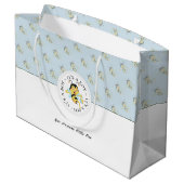 Bije Geweldige babyjongen | Gepersonaliseerd monog Groot Cadeauzakje (Achterkant Gekanteld)