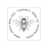  bije Rustic, aangepast adres terugzetten Rubberstempel (Afrduk)