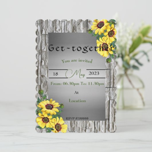 bijeenkomen Uitnodiging (Staand voorkant)