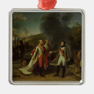 Bijeenkomst tussen Napoleon I en Francis I Metalen Ornament