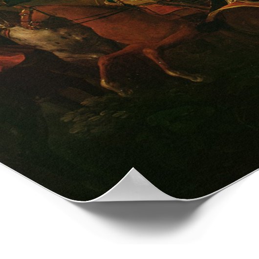 Bijeenkomst van de Puits-du-Roi Hunt bij Compiegne Poster (Hoek)