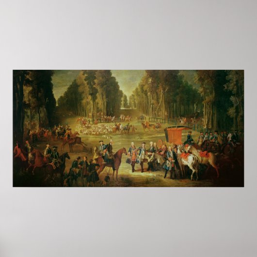 Bijeenkomst van de Puits-du-Roi Hunt bij Compiegne Poster (Voorkant)