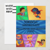 Bijeenkomst van de Uitnodigingssuperhelden voor ki Kaart (Voorkant / Achterkant)