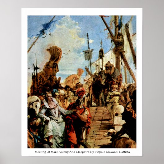 bijeenkomst van marc Antony en Cleopatra Poster (Voorkant)
