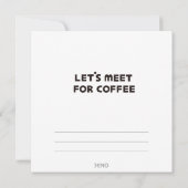 BIJEENKOMST VOOR Kaart VAN KOFFIE-platte noot (Achterkant)