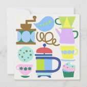 BIJEENKOMST VOOR Kaart VAN KOFFIE-platte noot (Voorkant)