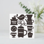 BIJEENKOMST VOOR Kaart VAN KOFFIE-platte noot (Staand voorkant)