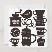 BIJEENKOMST VOOR Kaart VAN KOFFIE-platte noot (Voorkant)