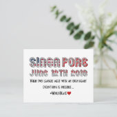 Bijeenkomst VS en Noord-Korea in Singapore Briefkaart (Staand voorkant)