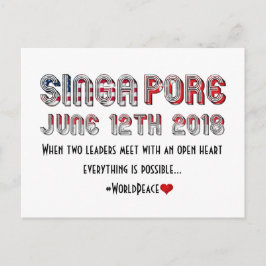 Bijeenkomst VS en Noord-Korea in Singapore Briefkaart
